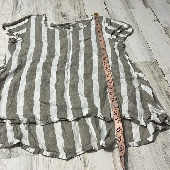 Flax striped linen top size P - Picture 5 of 6